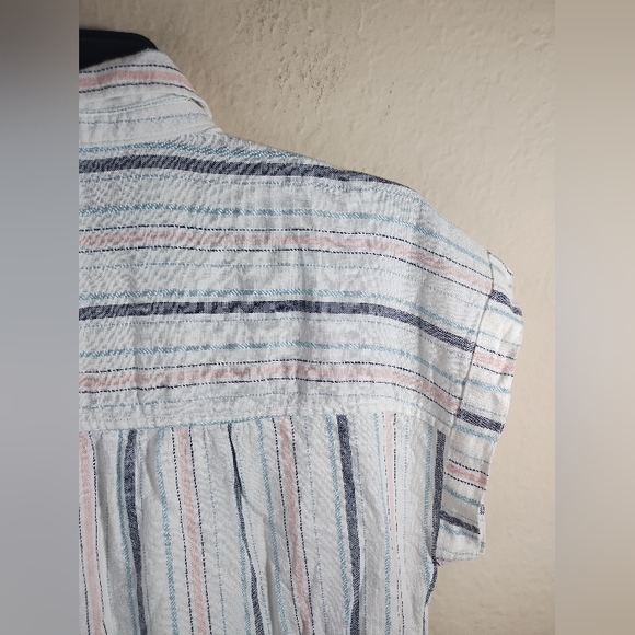 New Time And Tru Dress Linen Blend Coastal Boho Minimalist Pockets - Picture 11 of 16